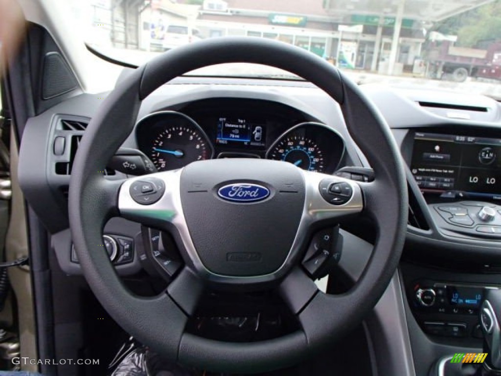 2014 Ford Escape SE 2.0L EcoBoost 4WD Charcoal Black Steering Wheel Photo #86301018