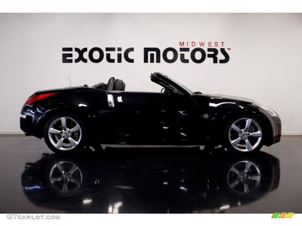 2008 350Z Touring Roadster - Magnetic Black / Charcoal photo #2