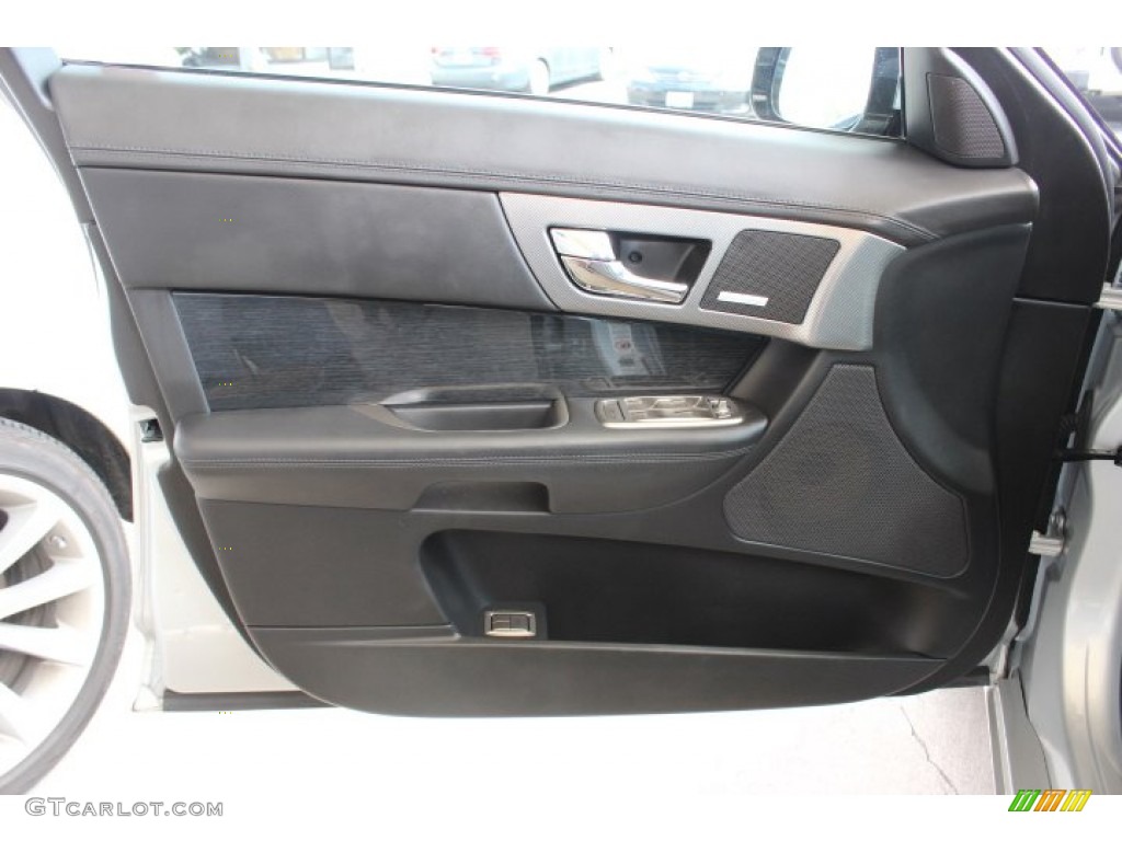 2010 Jaguar XF XFR Sport Sedan Warm Charcoal Door Panel Photo #86302449