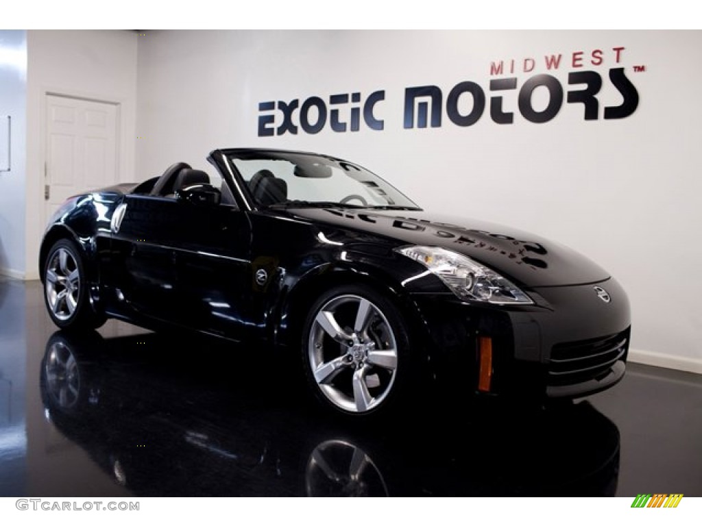 2008 350Z Touring Roadster - Magnetic Black / Charcoal photo #9