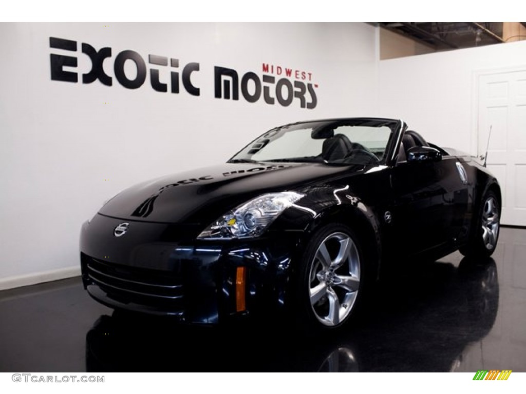 2008 350Z Touring Roadster - Magnetic Black / Charcoal photo #10