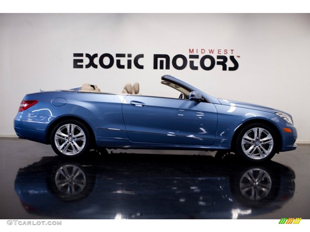 2011 E 350 Cabriolet - Quartz Blue Metallic / Almond/Mocha photo #2