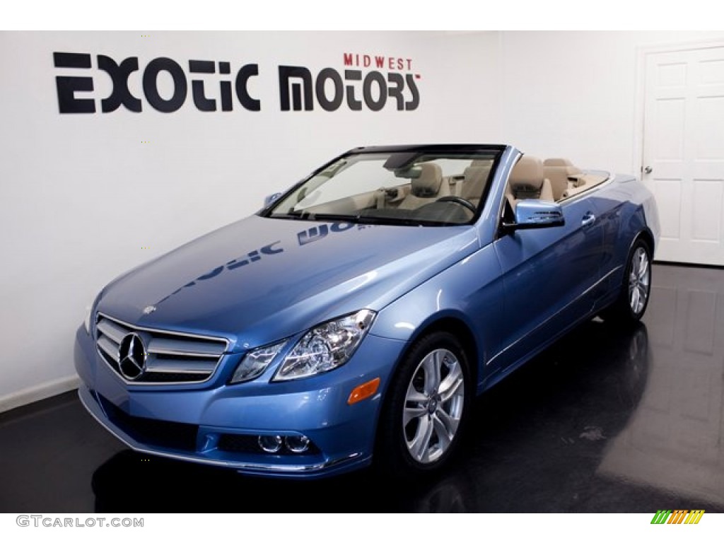 2011 E 350 Cabriolet - Quartz Blue Metallic / Almond/Mocha photo #6