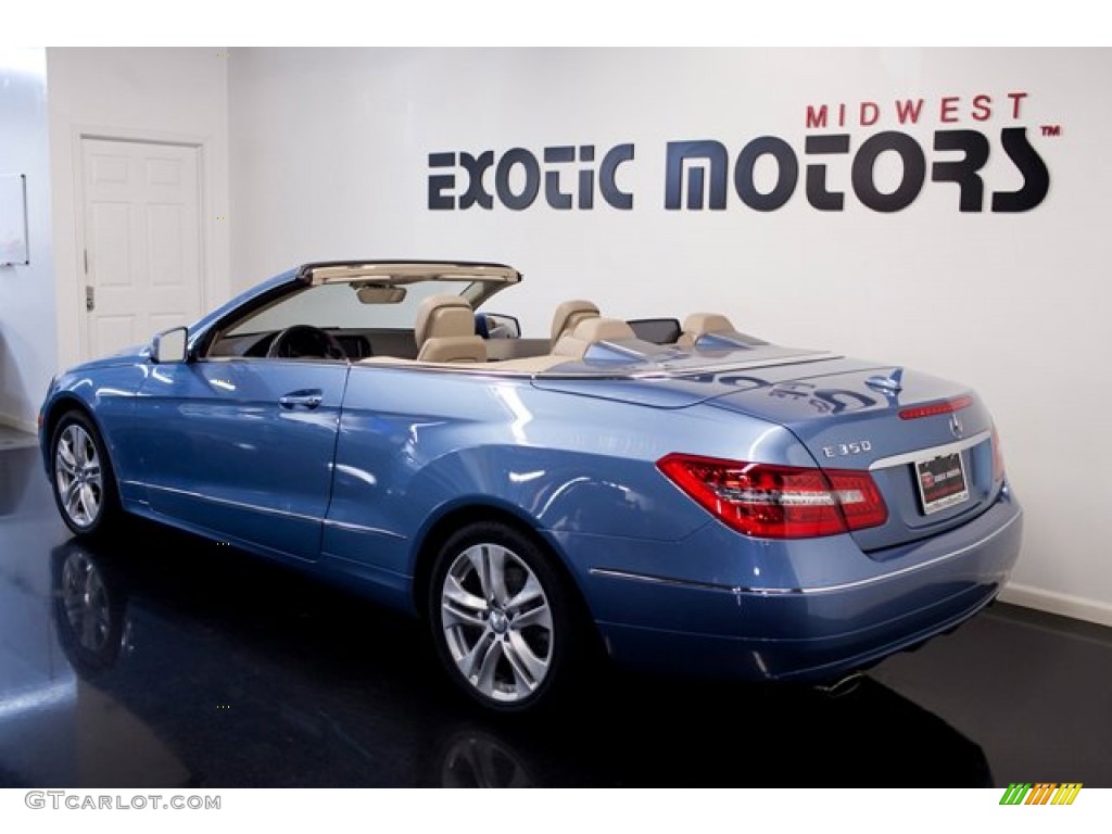 2011 E 350 Cabriolet - Quartz Blue Metallic / Almond/Mocha photo #7