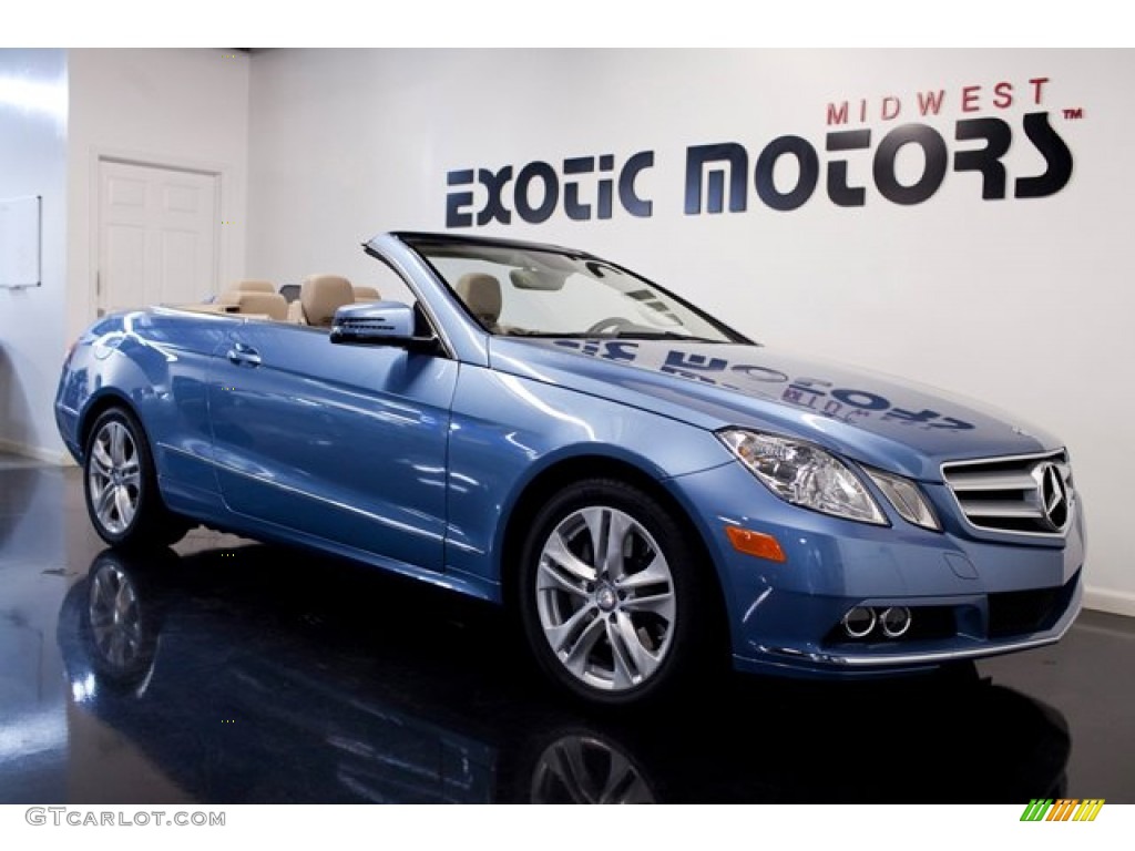 2011 E 350 Cabriolet - Quartz Blue Metallic / Almond/Mocha photo #9