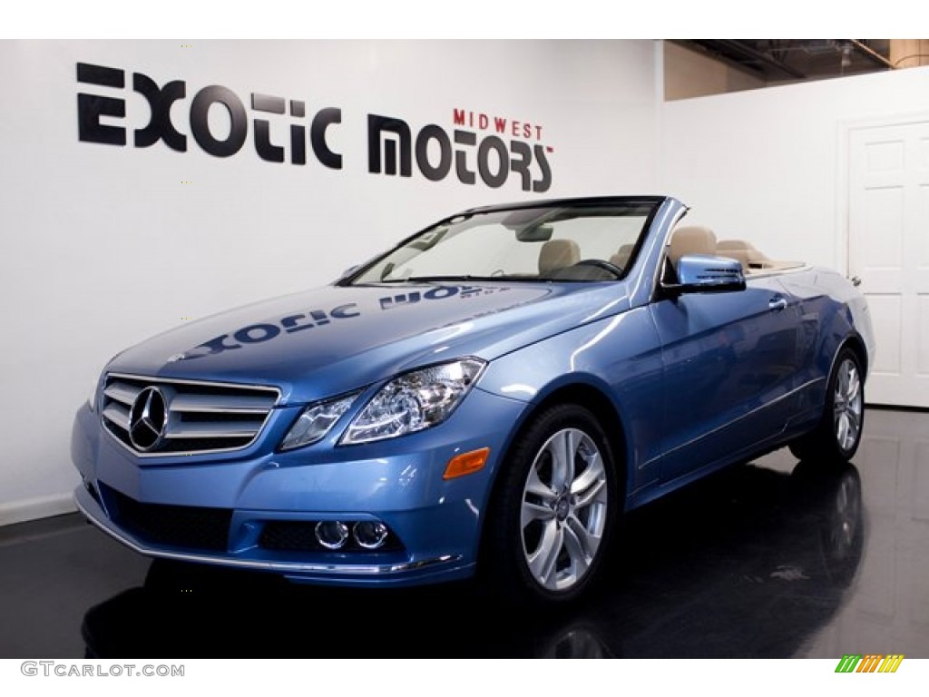 2011 E 350 Cabriolet - Quartz Blue Metallic / Almond/Mocha photo #10
