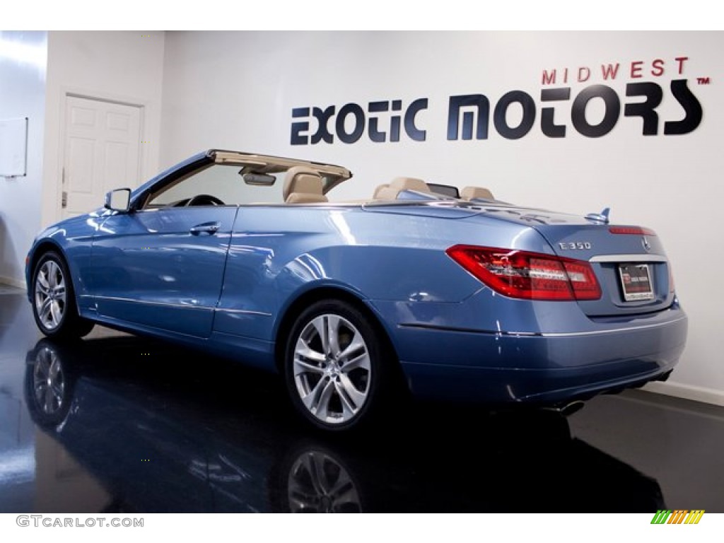 2011 E 350 Cabriolet - Quartz Blue Metallic / Almond/Mocha photo #11