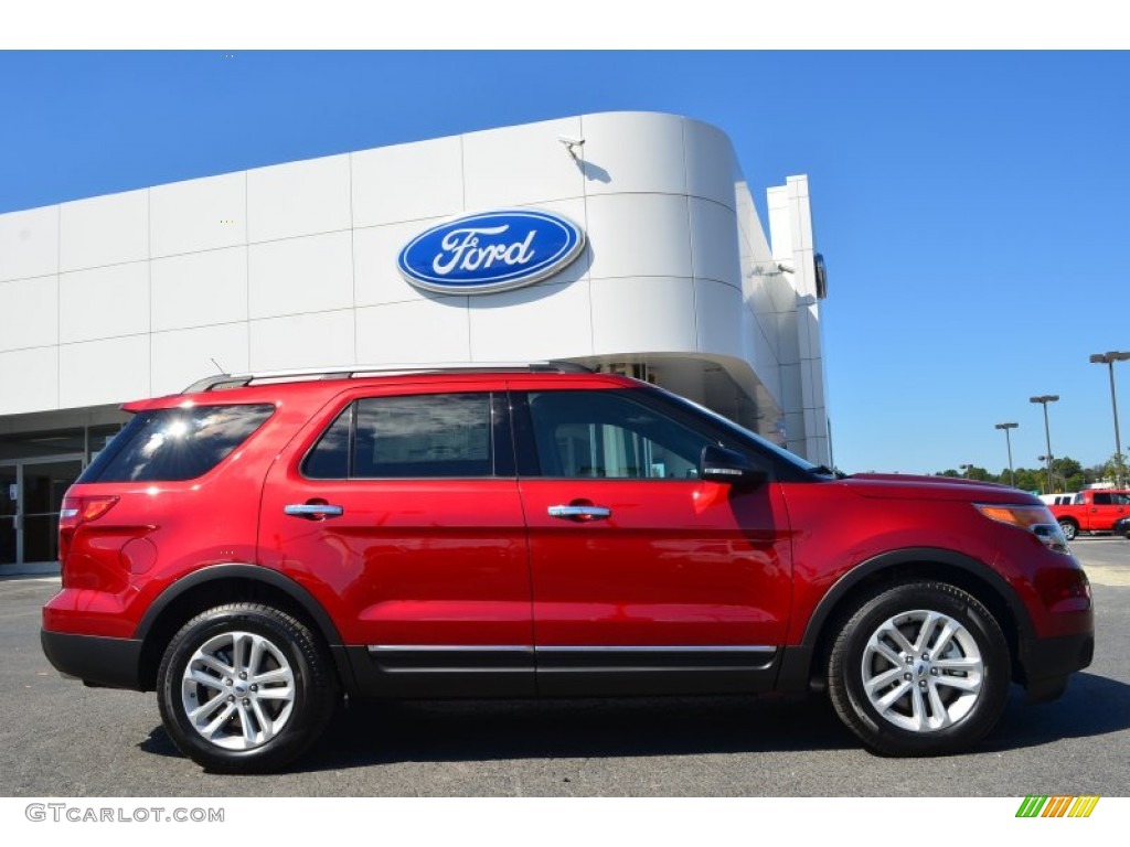 2014 Explorer XLT - Ruby Red / Medium Light Stone photo #2