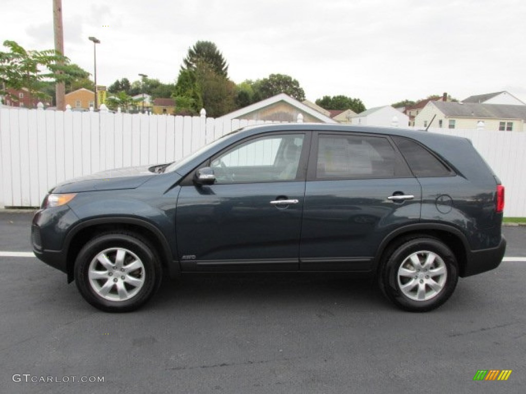 2011 Sorento LX AWD - Pacific Blue / Gray photo #2