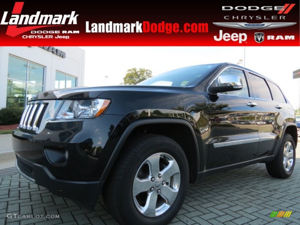 2013 Grand Cherokee Limited - Black Forest Green Pearl / Black/Light Frost Beige photo #1