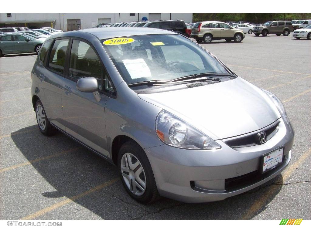 2008 Fit Hatchback - Storm Silver Metallic / Black/Grey photo #1