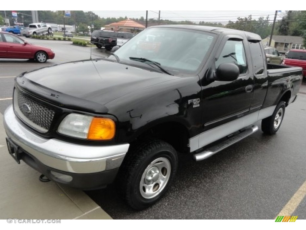 2004 F150 XLT Heritage SuperCab 4x4 - Black / Heritage Graphite Grey photo #2