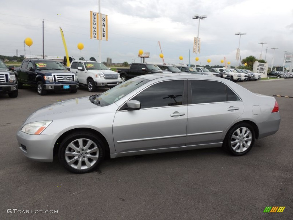 Alabaster Silver Metallic 2007 Honda Accord EX-L V6 Sedan Exterior Photo #86309481
