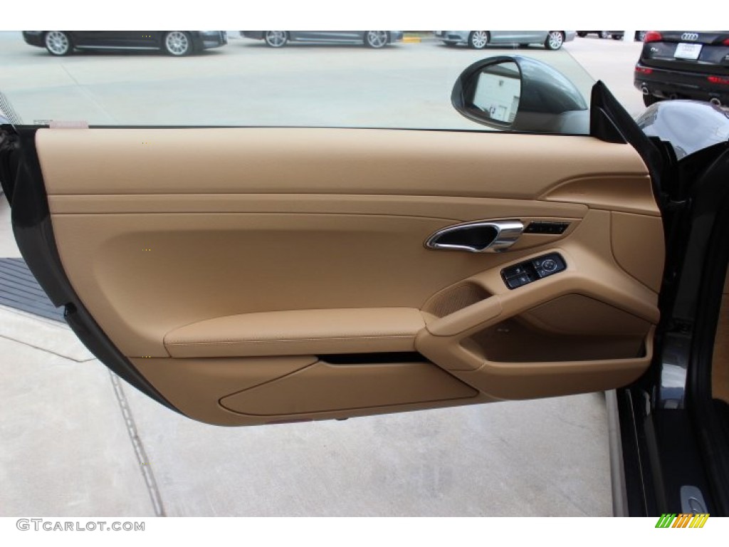 2014 Porsche Cayman S Luxor Beige Door Panel Photo #86310603