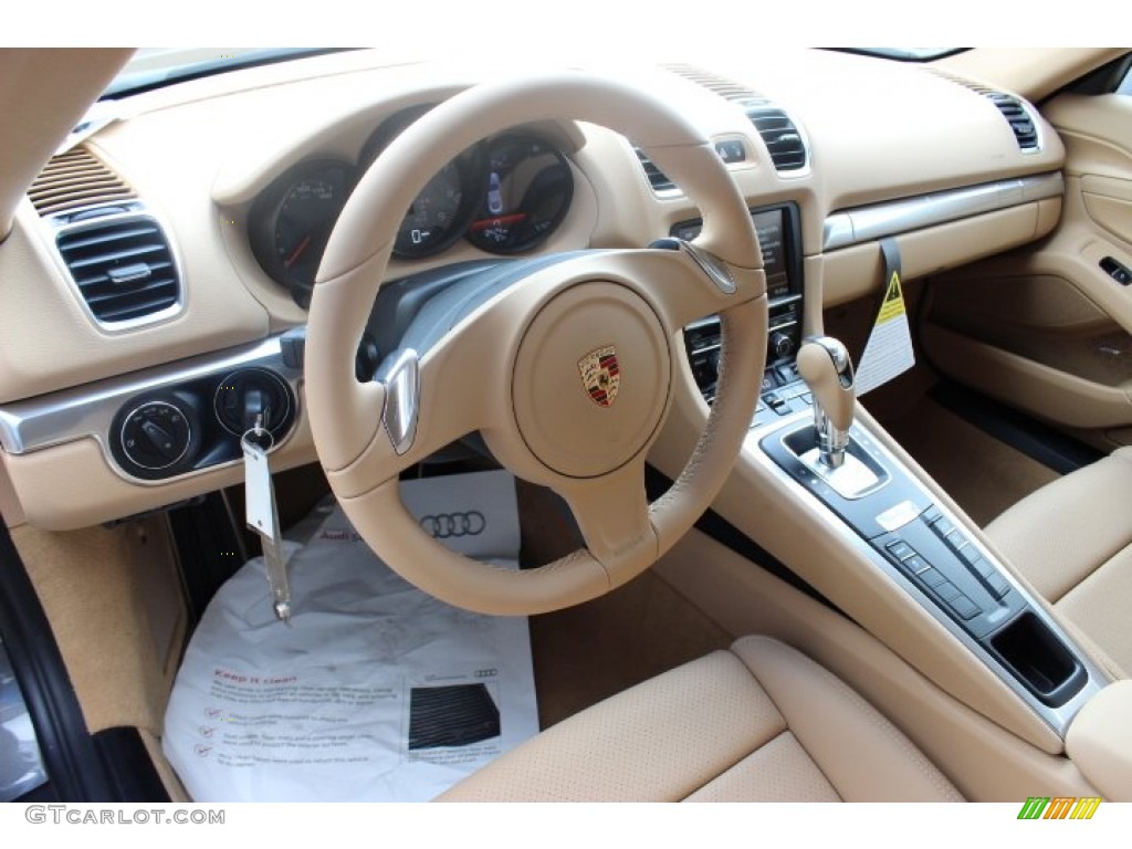 Luxor Beige Interior 2014 Porsche Cayman S Photo #86310636