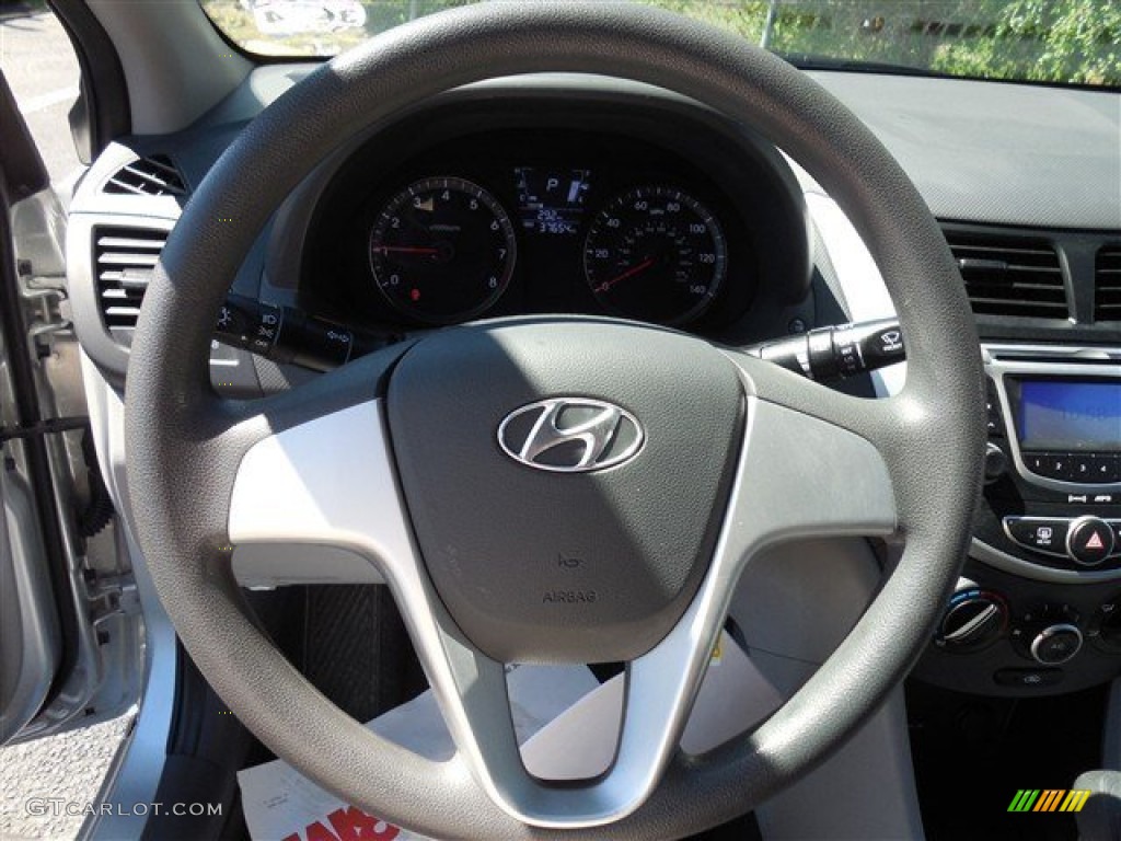 2012 Accent GLS 4 Door - Ironman Silver / Gray photo #18
