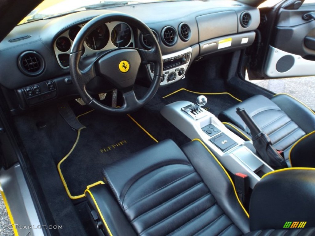 Black Interior 2002 Ferrari 360 Modena Photo #86315689