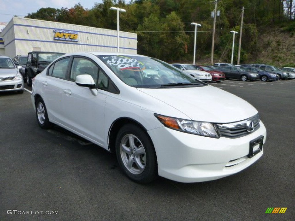 2012 Civic NGV Sedan - Taffeta White / Gray photo #1