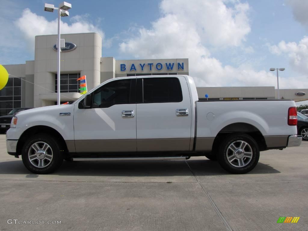 2006 F150 XLT SuperCrew - Oxford White / Tan photo #2