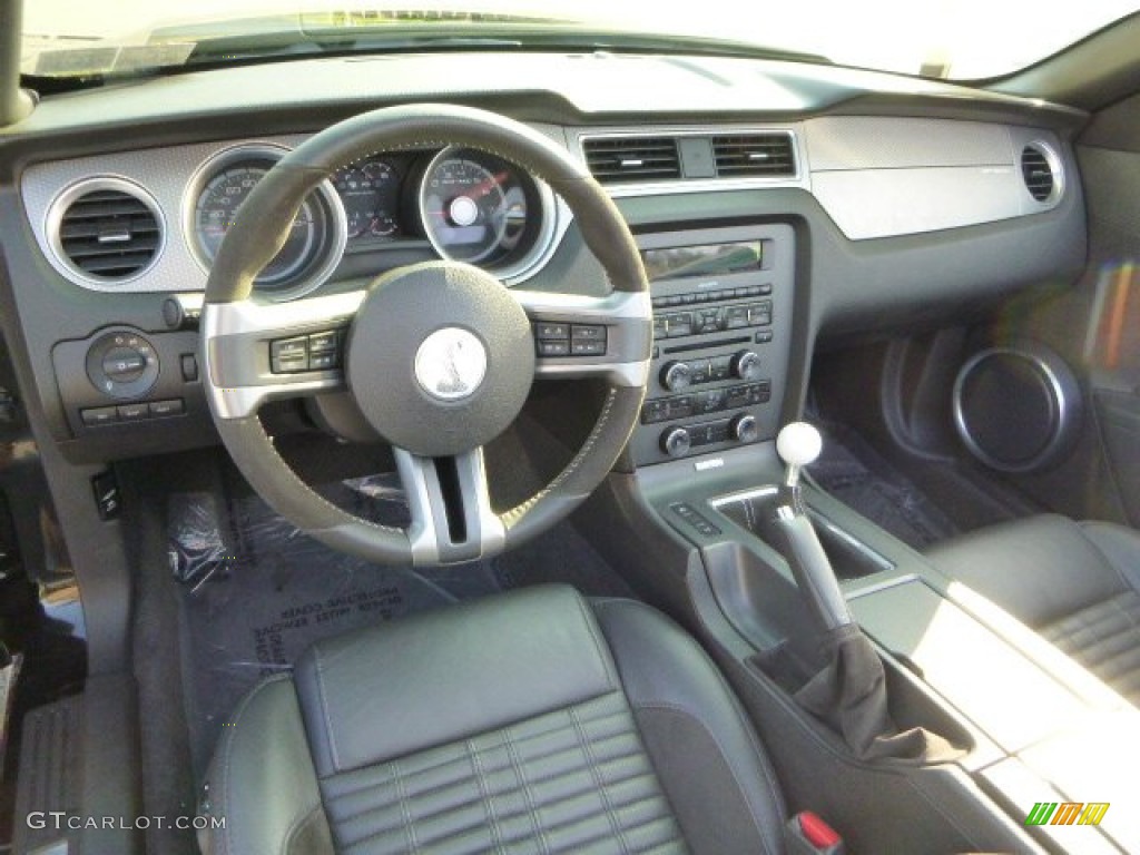 Charcoal Black/Black Interior 2011 Ford Mustang Shelby GT500 SVT Performance Package Convertible Photo #86317351