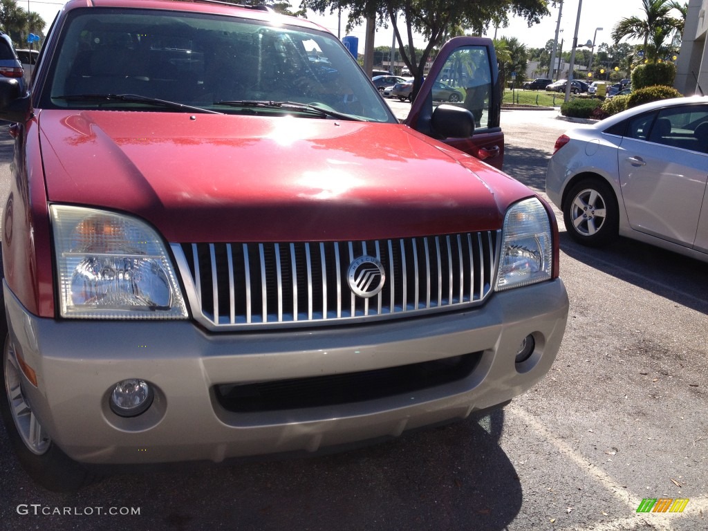 2004 Mountaineer V8 - Vivid Red Metallic / Medium Dark Parchment photo #3