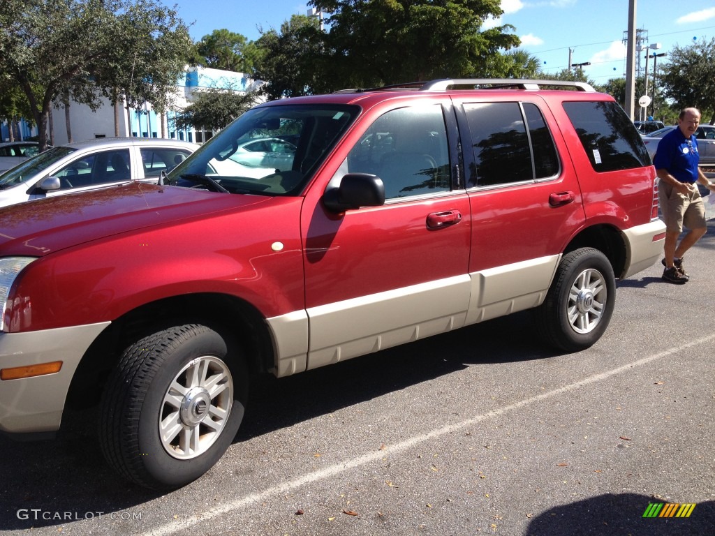 2004 Mountaineer V8 - Vivid Red Metallic / Medium Dark Parchment photo #4