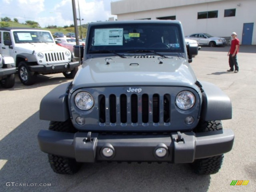 2014 Wrangler Unlimited Rubicon 4x4 - Anvil / Black photo #3