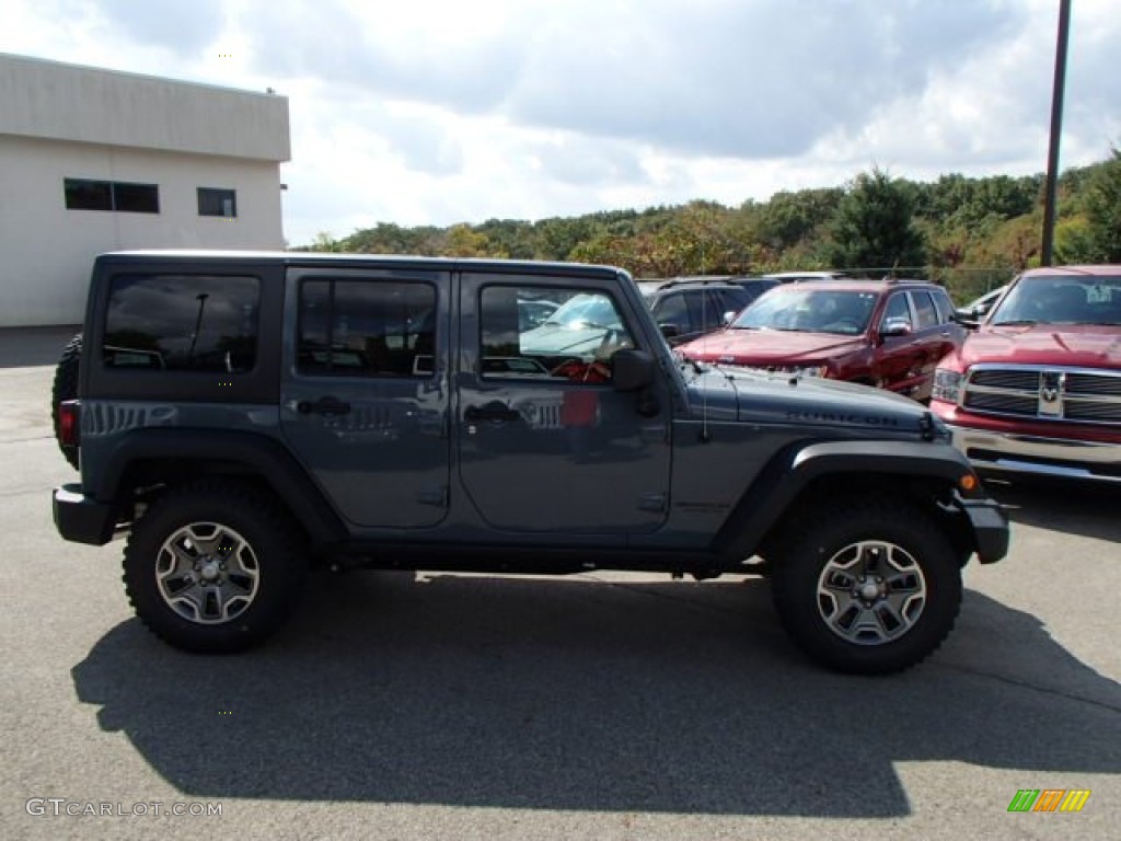 2014 Wrangler Unlimited Rubicon 4x4 - Anvil / Black photo #5