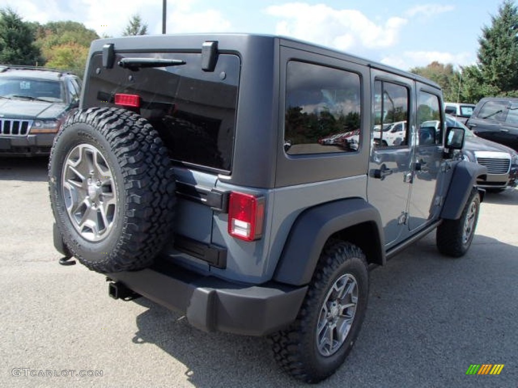 2014 Wrangler Unlimited Rubicon 4x4 - Anvil / Black photo #6