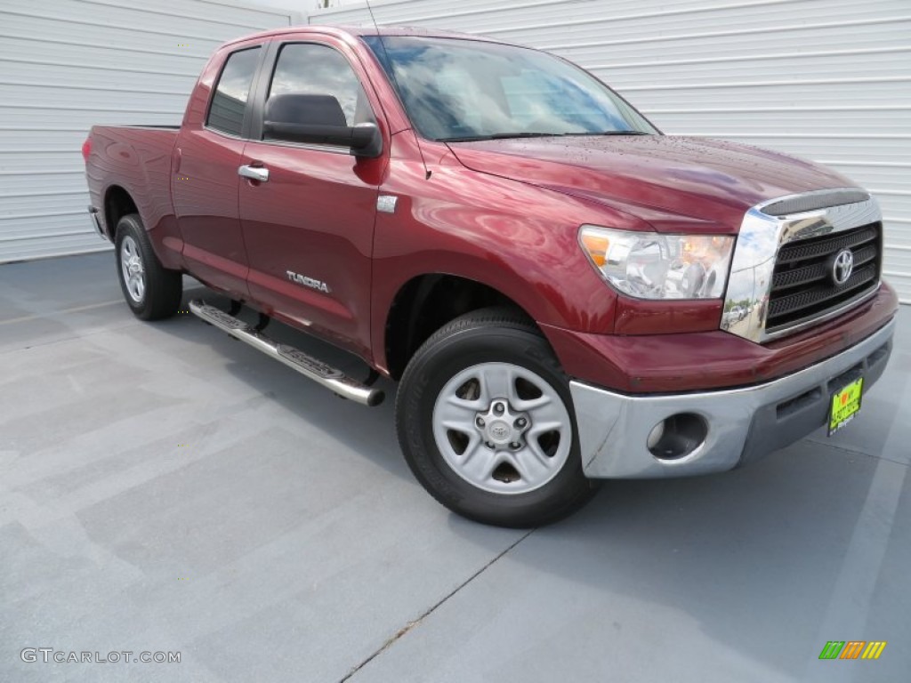 2008 Tundra Double Cab - Salsa Red Pearl / Beige photo #1