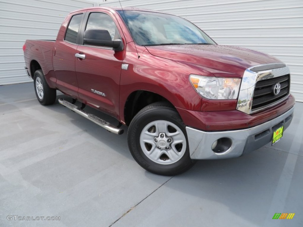 2008 Tundra Double Cab - Salsa Red Pearl / Beige photo #2