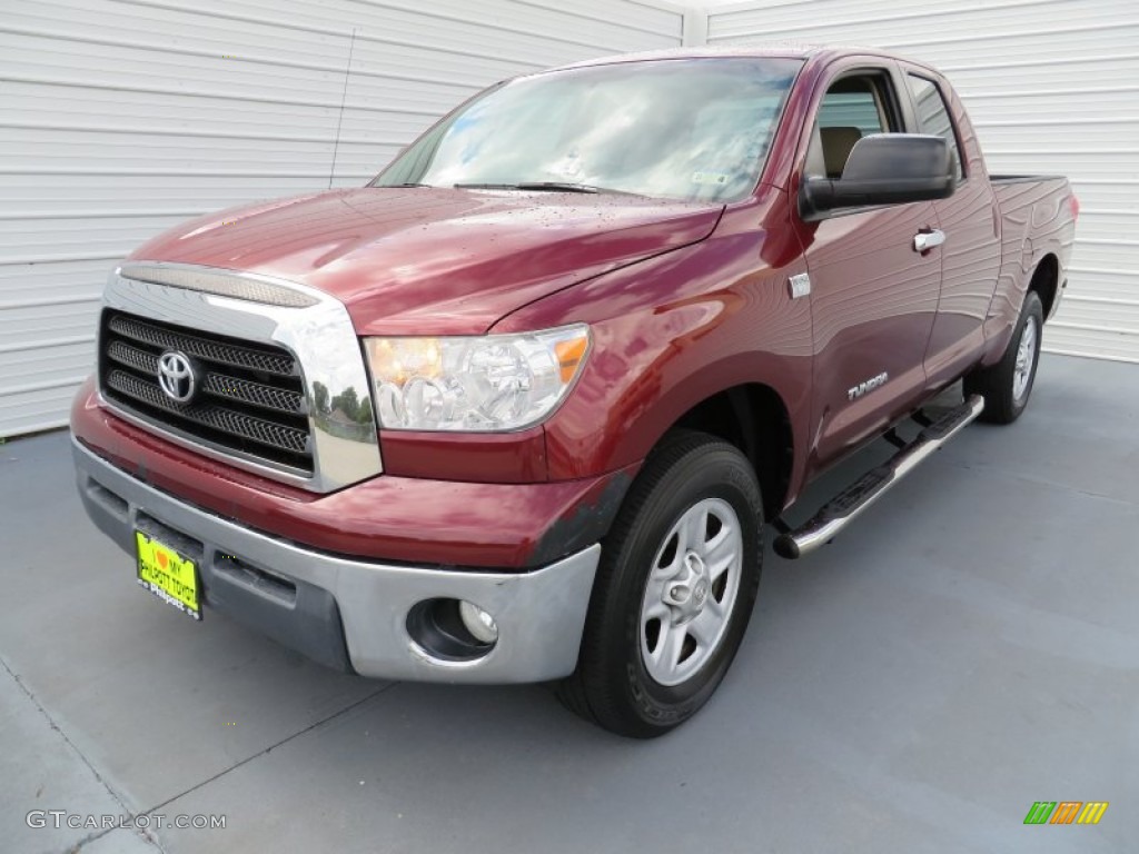 2008 Tundra Double Cab - Salsa Red Pearl / Beige photo #7