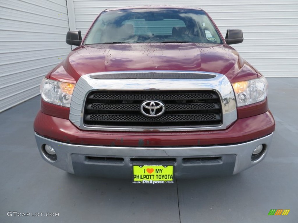 2008 Tundra Double Cab - Salsa Red Pearl / Beige photo #8