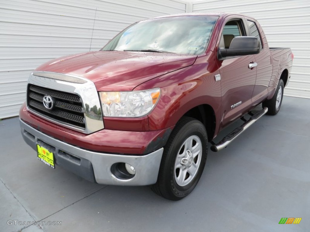 2008 Tundra Double Cab - Salsa Red Pearl / Beige photo #22