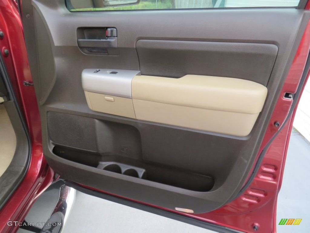 2008 Tundra Double Cab - Salsa Red Pearl / Beige photo #40