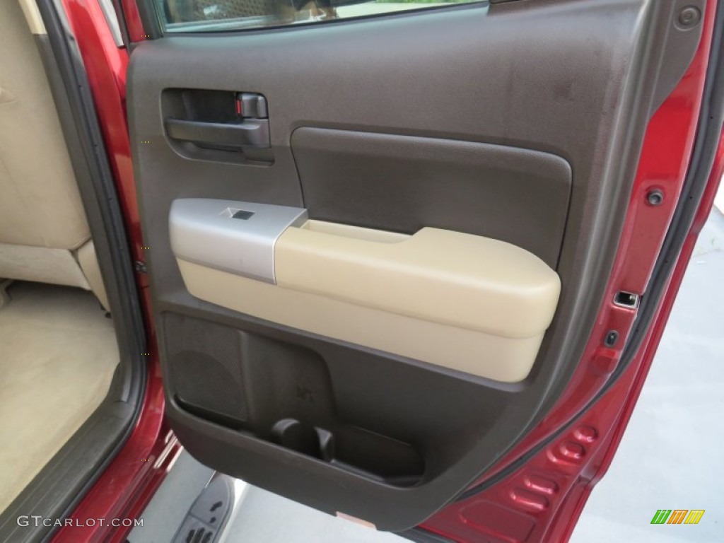 2008 Tundra Double Cab - Salsa Red Pearl / Beige photo #43