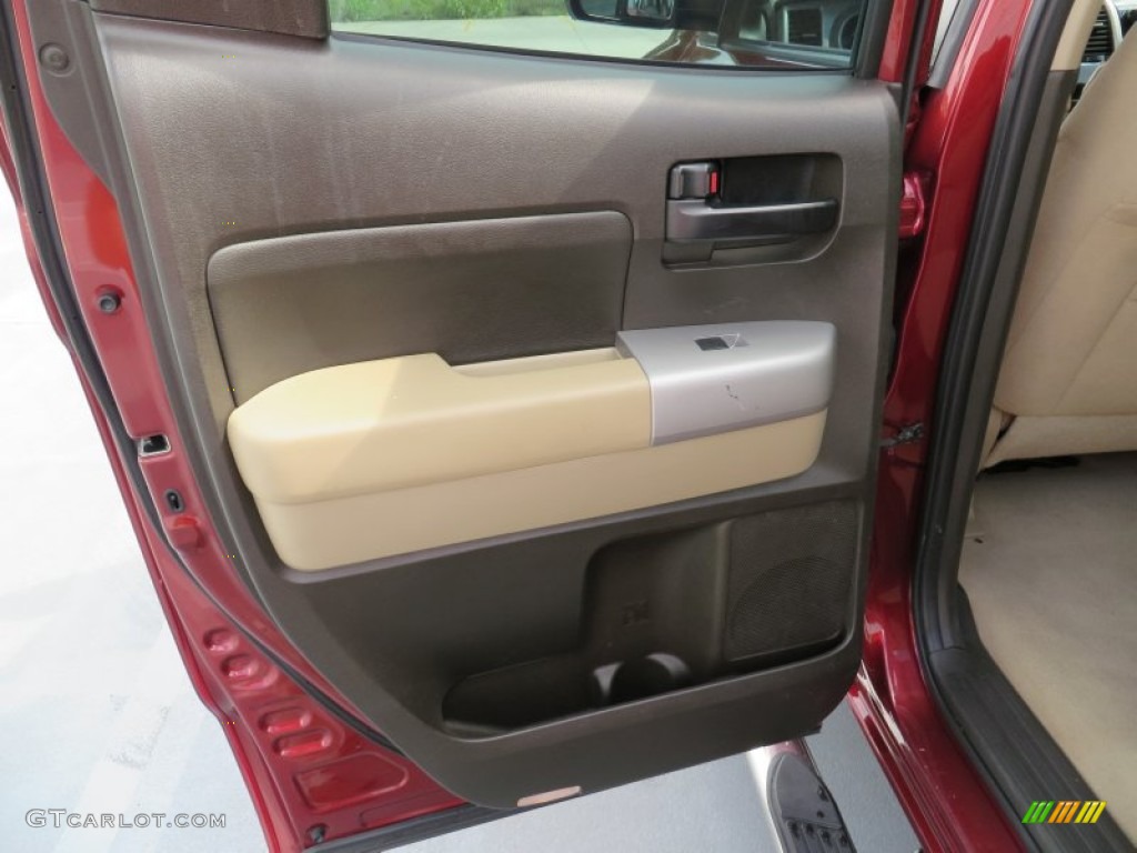 2008 Tundra Double Cab - Salsa Red Pearl / Beige photo #45
