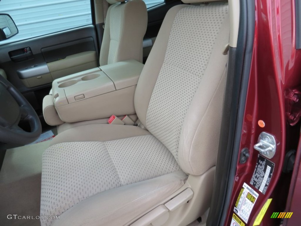 2008 Tundra Double Cab - Salsa Red Pearl / Beige photo #49