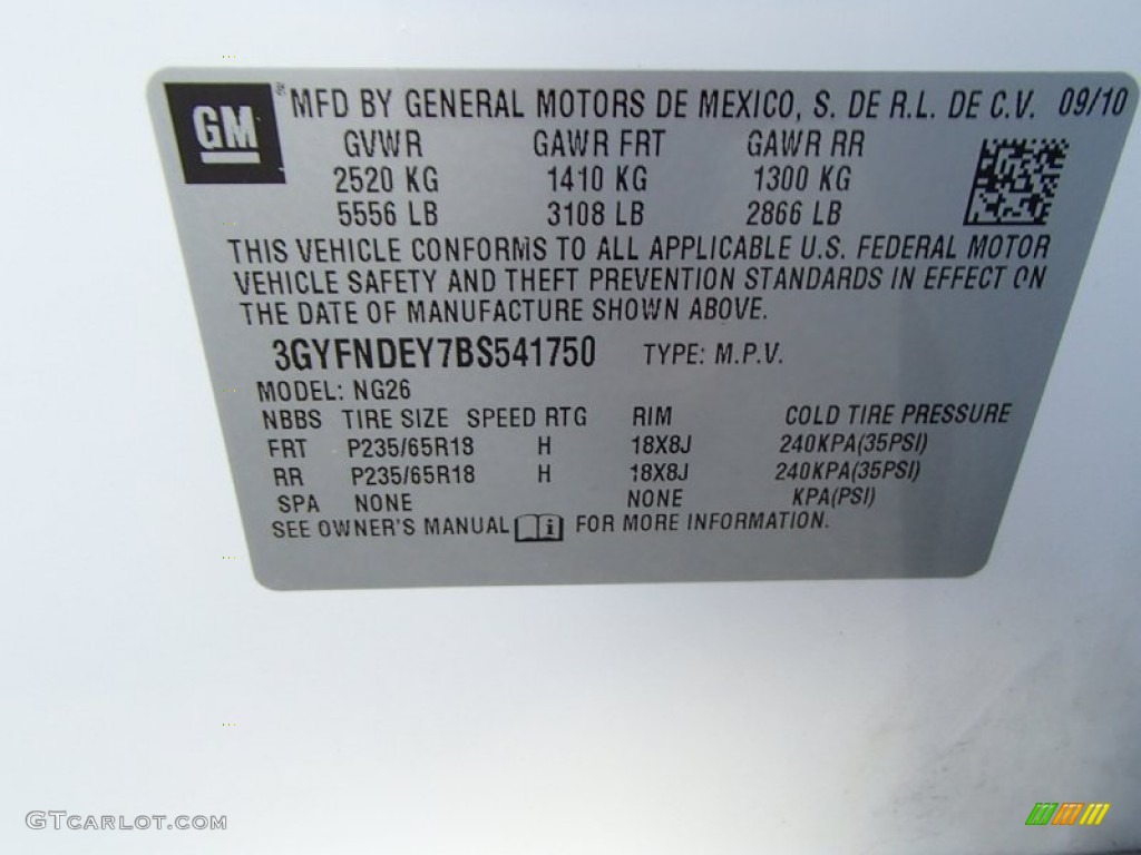 2011 SRX 4 V6 AWD - Platinum Ice Tricoat / Ebony/Titanium photo #34