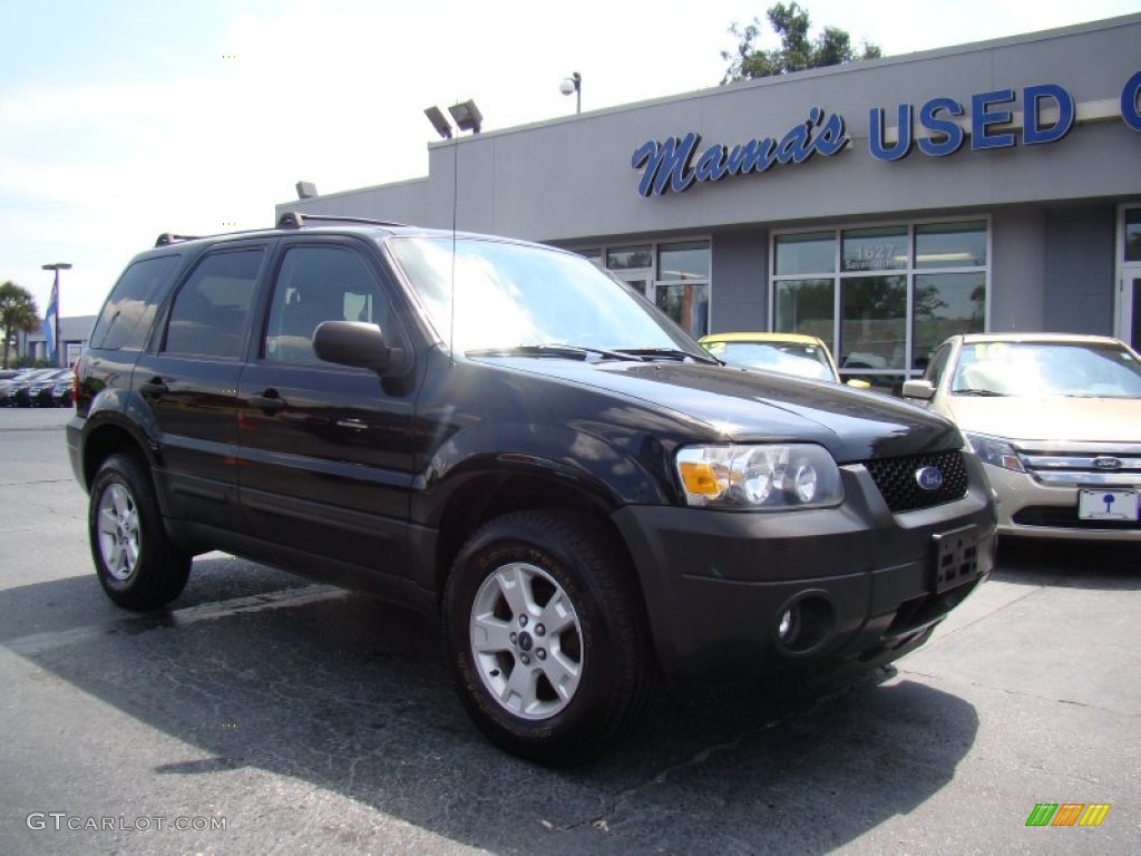 2005 Escape XLT V6 - Black / Medium/Dark Flint Grey photo #2