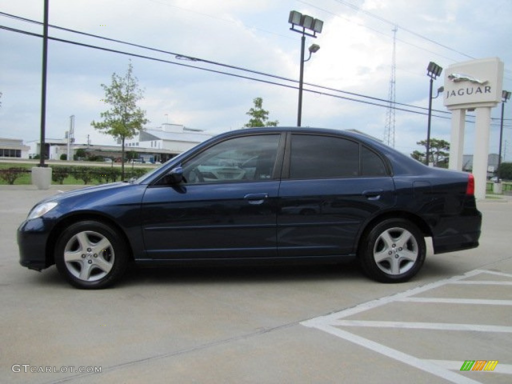 2004 Civic EX Sedan - Eternal Blue Pearl / Gray photo #7