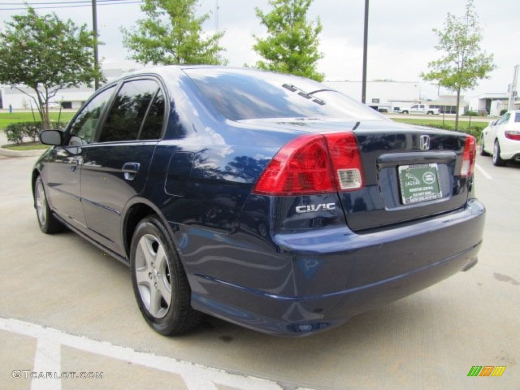 2004 Civic EX Sedan - Eternal Blue Pearl / Gray photo #8
