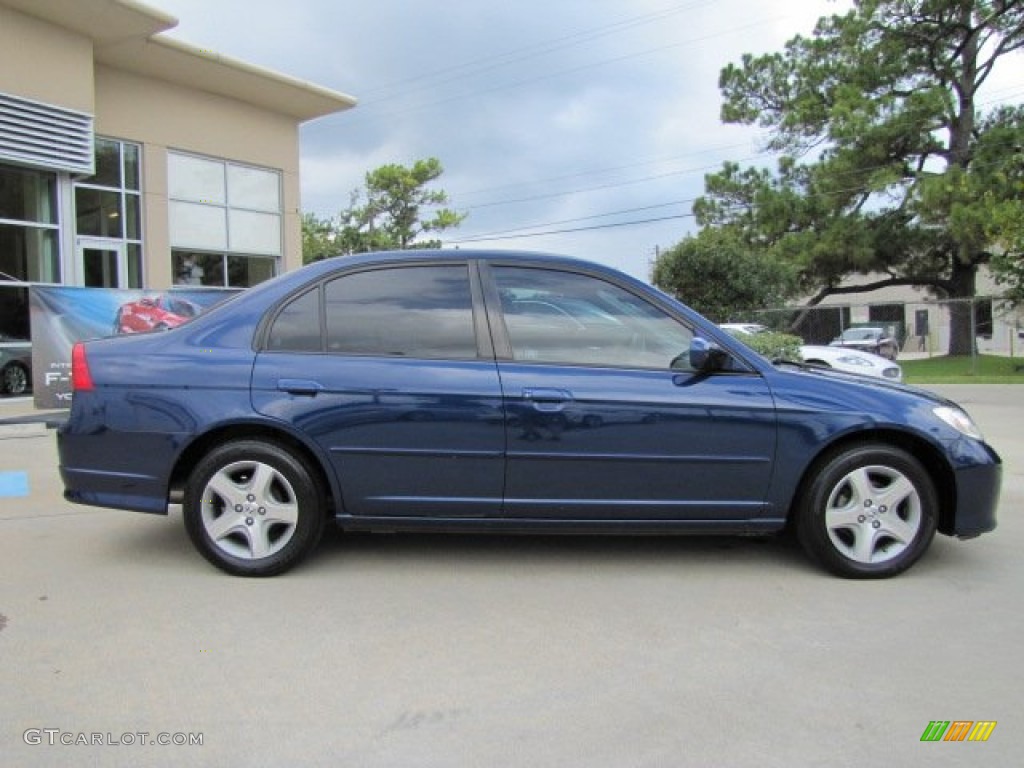 2004 Civic EX Sedan - Eternal Blue Pearl / Gray photo #11