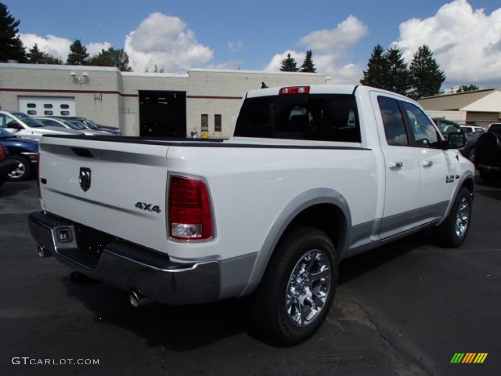 2014 1500 Laramie Quad Cab 4x4 - Bright White / Black photo #6