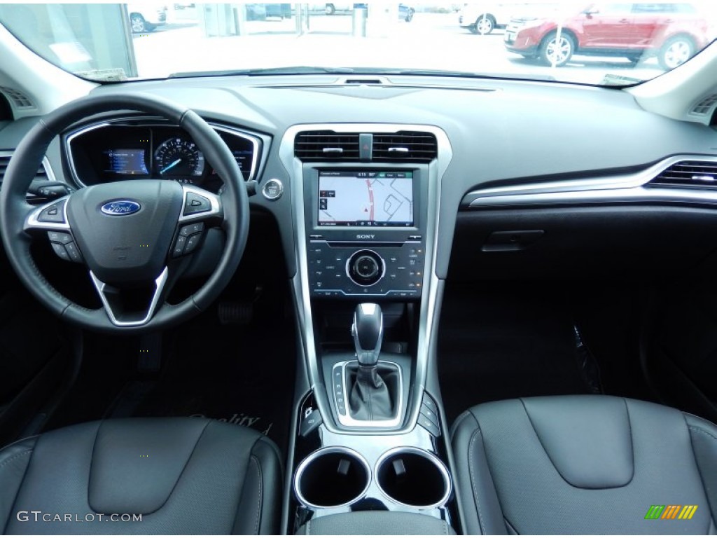 2013 Ford Fusion Energi Titanium Charcoal Black Dashboard Photo #86325586