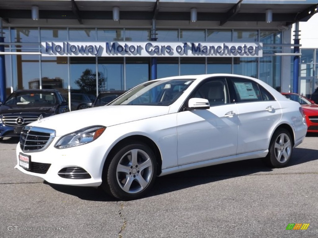 2014 E 350 4Matic Sedan - Polar White / Silk Beige/Espresso Brown photo #1