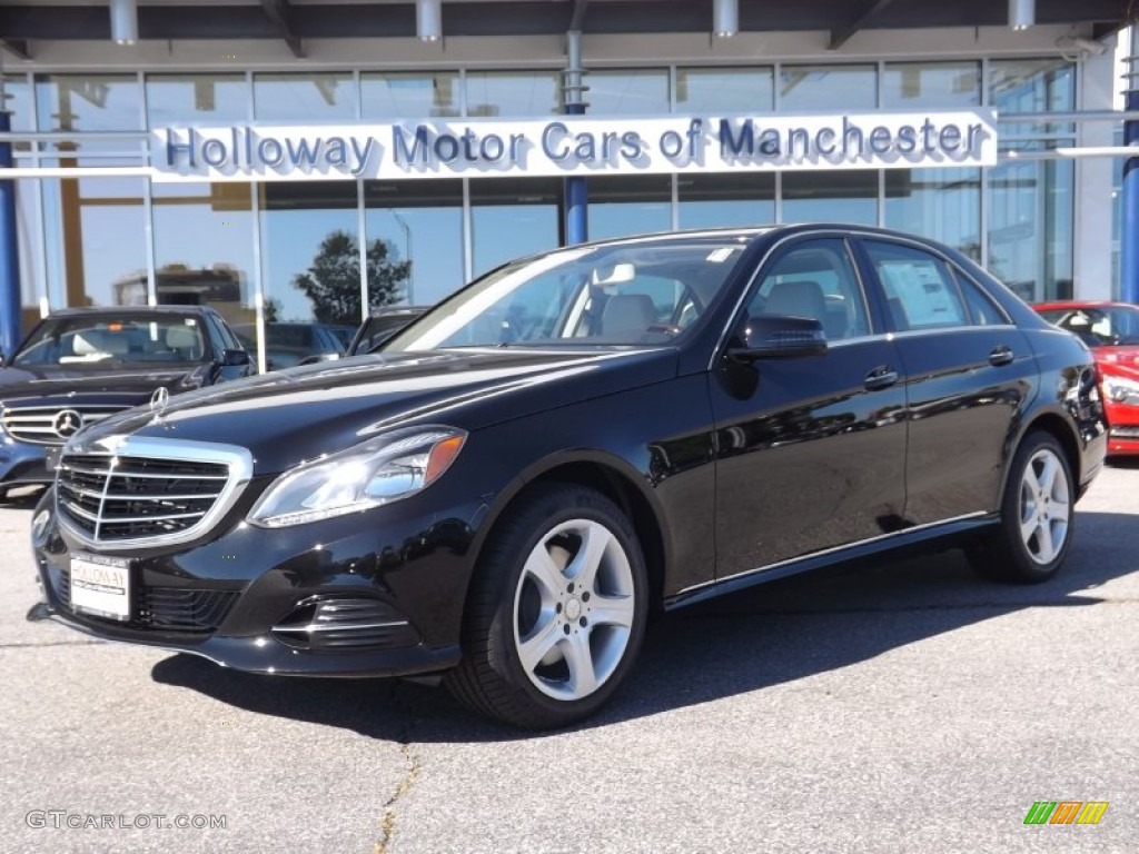 2014 E 350 4Matic Sedan - Black / Silk Beige/Espresso Brown photo #1