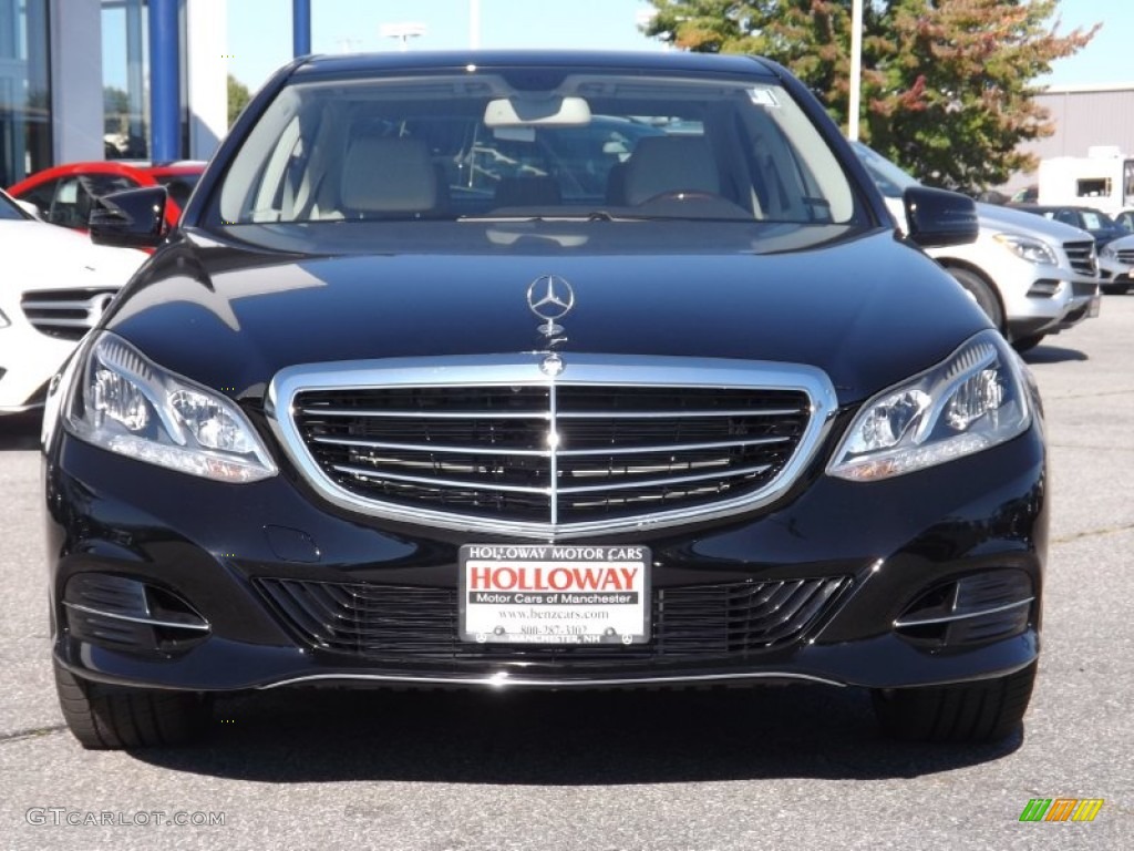 2014 E 350 4Matic Sedan - Black / Silk Beige/Espresso Brown photo #2