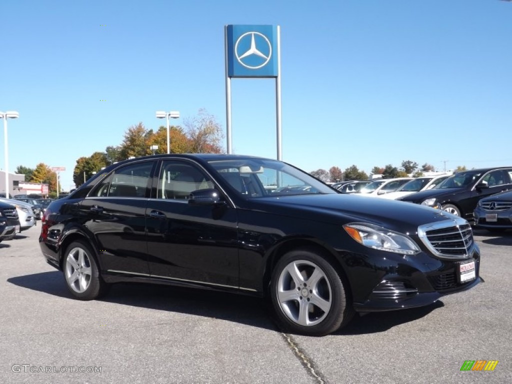 2014 E 350 4Matic Sedan - Black / Silk Beige/Espresso Brown photo #3
