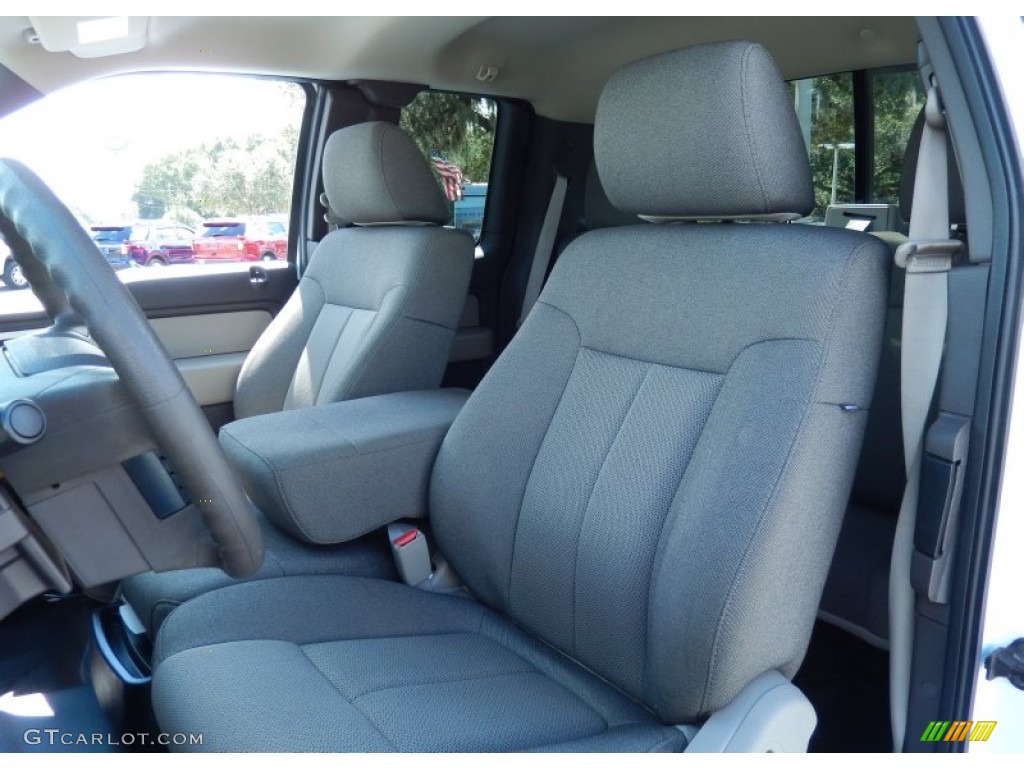 2010 F150 STX SuperCab 4x4 - Oxford White / Medium Stone photo #14